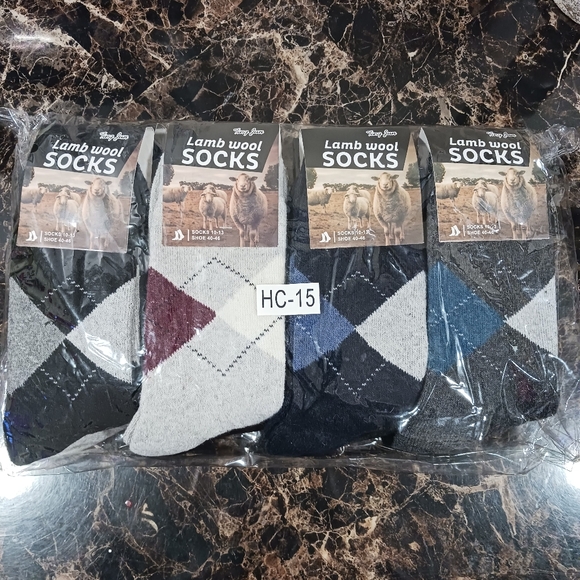 ⚫️  12 Lamb Wool Crew SocksThermal Warm Winter Boot Socks Size 10-13 Men - Picture 2 of 7